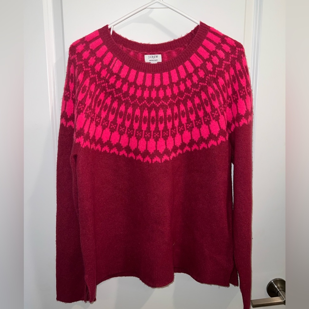 J. Crew Hot Pink Extra Soft Sweater